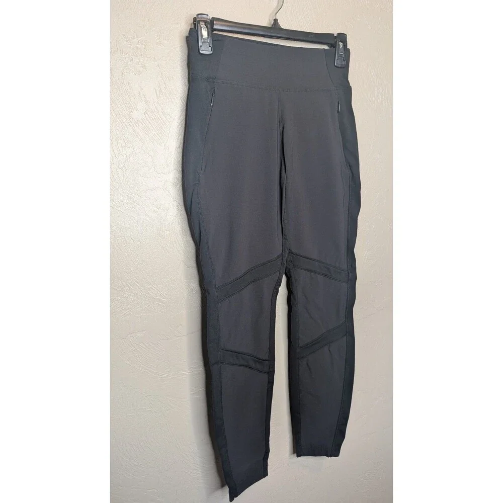Athleta Womens 2P Black Highline Hybrid Summiter Tights Pants Pockets #158825